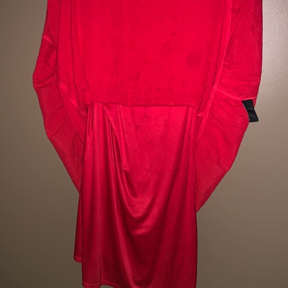 AGB Bold Red Sleeveless Midi Dress - Picture 6 of 6